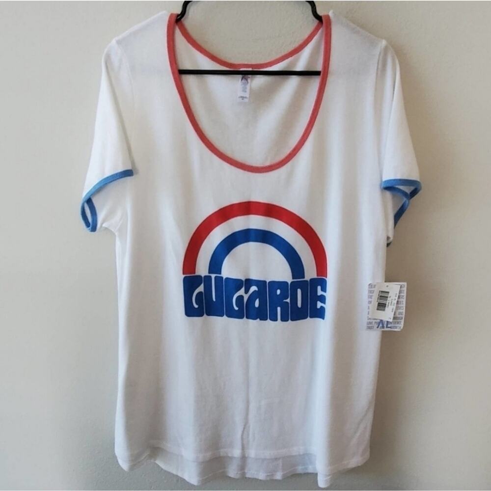 LulaRoe red, white, and blue classic tee‎ shirt size XL NEW!!!
